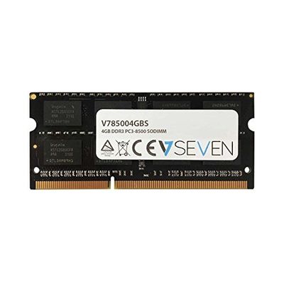 V7 V785004GBS bärbar dator DDR3 SO-DIMM minne 4 GB (1066MHZ, CL7, PC3-8500, 204pin, 1,5 volt)