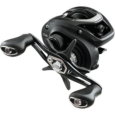 Daiwa, CC80 Casting Reel, 7.5:1 overbrengingsverhouding, 4BB+1RB lagers, 15 lbs Max Drag, Rechterhand, CC80HS Zwart