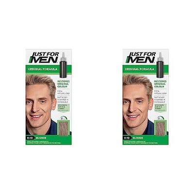 Just For Men Original Formula Blonde Hair Dye, Targets Only The Grey Hairs, Restoring The Original Colour For a Natural Look – H10 (Pack of 2)