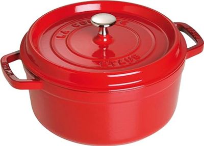 Staub Gietijzeren Braad/Cocotte, Rond 24 Cm, 3.7 L, Kersenrood