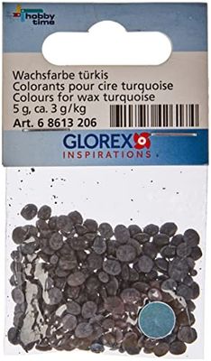 GLOREX 6 8613 206 Wax Colouring Tablets 5 g Turquoise