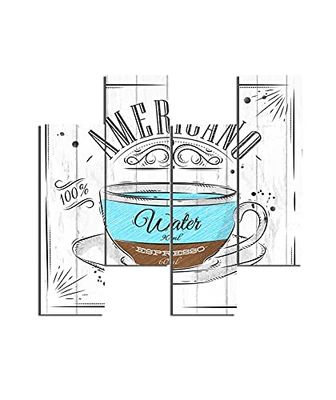 Homemania Koffiebord, 4-delig, keuken, woonkamer, slaapkamer, meerkleurig van MDF, 76 x 0,3 x 50 cm