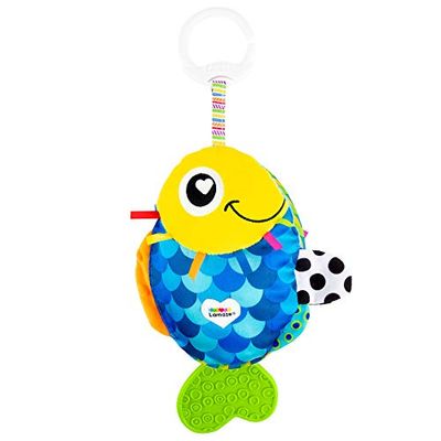 LAMAZE L27197 Flip The Fish-Clip and Go-Pram, Sensory Play, Ideal Baby Gifts for New Parents-Newborn Toy-Suitable for Boys and Girls from 0-24 Months, Red