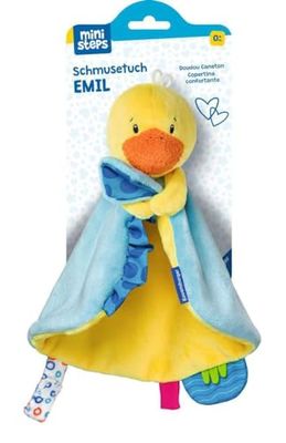 Ravensburger ministeps 04573 Emil - Toalla para Chupete esponjosa con Soporte de Velcro, Juguete para bebés a Partir de 0 Meses, Color Amarillo