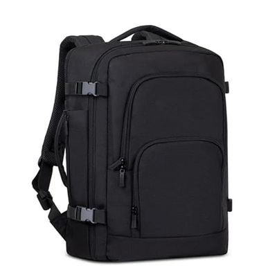 glowster Mochila de Viaje Negra para Laptop de hasta 17,3", Compartimentos organizadores, Resistente al Agua, Ideal para Transportar Dispositivos y Accesorios.