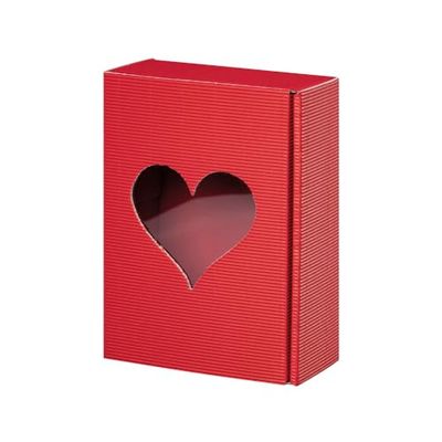 Lot de 10 boîtes cadeau avec fenêtre Heart