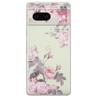 BABACO Funda para teléfono móvil de ERT Group para Google Pixel 7 Original y con Licencia Oficial diseño Flowers 055 Adaptada a la Forma del teléfono móvil, parcialmente Transparente