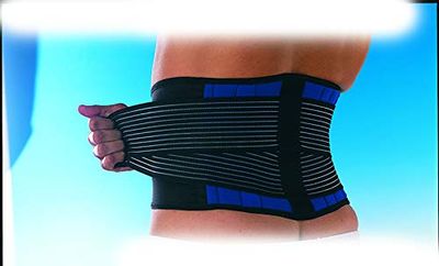 X-Large Neopreen Double Pull lumbale rugsteun, stabiliserende rugbrace, verstelbare gekruiste elastische constructie, corrigeert slechte houding, neopreen compressiewrap