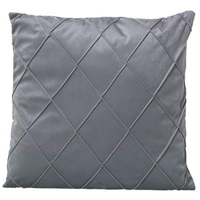 COJÍN TERCIOPELO GRIS C/CREMALLERA_45X45CM