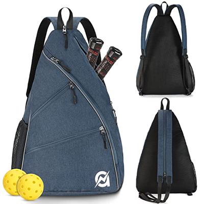 A11N Sac de Pickleball, Sac à bandoulière réversible pour Homme et Femme, Bleu Marine, Taille Unique, Moderne