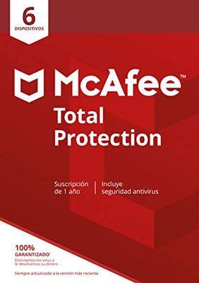 McAfee® Total Protection2024| Antivirus y seguridad en Internet| 6 dispositivos (Windows®/Mac®/Android/iOS) | Suscripción de 1 año – Clave de producto descarga