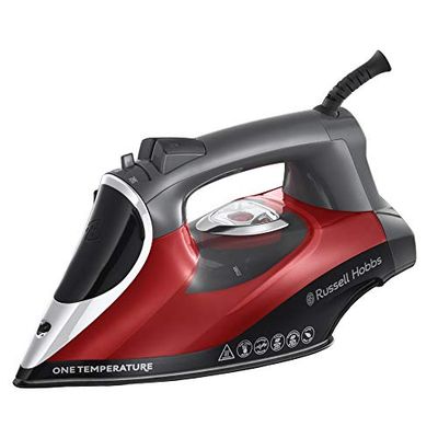 Russell Hobbs stoomstrijkijzer [2600W, 210 g/min extra stoomstoot] One-Temperature (voor alle stoffen, keramische toermalijn strijkzool, 350 ml watertank, zelfreinigend, anti-kalk) 25090-56