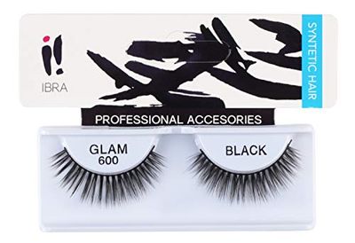 False Eyelashes with Eyelash Band Glam 600 IBRA Makeup