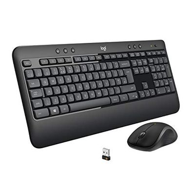 Logitech MK540 Advanced Combo Tastiera e Mouse Wireless per Windows, Layout Scandinavo QWERTY - Nero