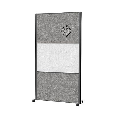Maul Skiljevägg Akustisk Maulconnecto 180 x 100 cm, Rumsavdelare För Kontor Och Skrivbord, Fristående Rumsavskiljare Med Hjul, Perfekt Som insynsskydd Och Ljudisolering, Allergivänlig Fleece