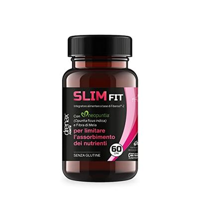 Drenax Forte Slim Fit Integratore alimentare in compresse per l'assorbimento dei grassi e dei carboidrati - Naturale con Fibersol®-2, Neopuntia™ e Fibra di Mela | 60 Compresse