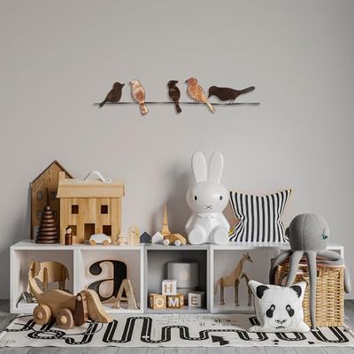 Hand-painted decorative metal wall accessory, 81 x 18 cm, 100% metal (1.5 mm), unique design, perfect for home decor, lightweight and easy to hang