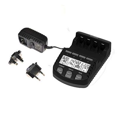 La Crosse Technology RS700UK-BLI - Carregador de pilhas para câmara de fotos, cor preta