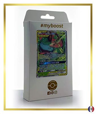 Florizard och Vipelierre-GX 1/236 - Ultraboost X Sun & Moon 12 Cosmic Eclipse - set med 10 franska Pokémon-kort