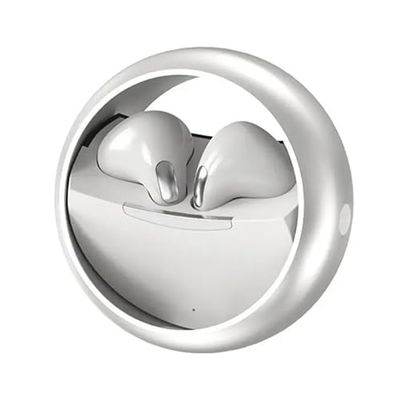 KM89 draadloze hoofdtelefoon in wit met draaibaar design. Een nieuwigheid uit 2023 die stijl en comfort in één product combineert.