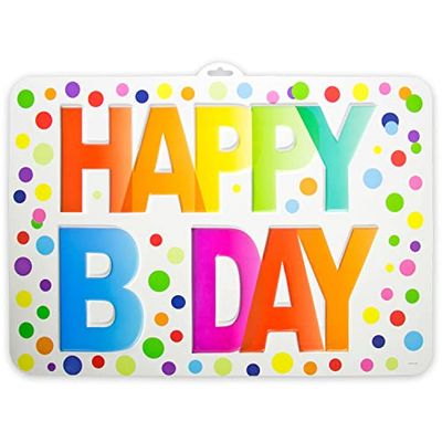 Folat - Happy Bday Dots Dörrskylt - 52x38cm