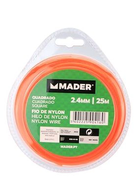 Hilo nylon - cuadrado, 2.4 mm, 25 m, ideal para jardinería, resistente y duradero, perfecto para atar y sujetar plantas*.*