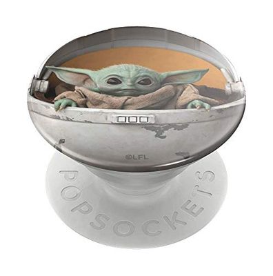 PopSockets PopGrip - Supporto e Impugnatura per Telefoni Cellulari e Tablet con un Top Intercambiabile - The Child Pod (Baby Yoda)