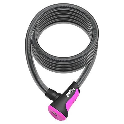 OnGuard Neon spirallås, 180 cm x 12 mm, fuchsia.