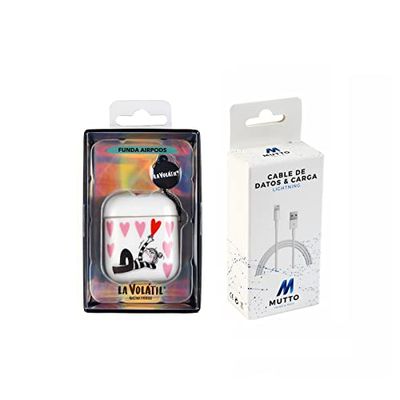 Pack Airpods Hearts + kabel USB-Lightning-data