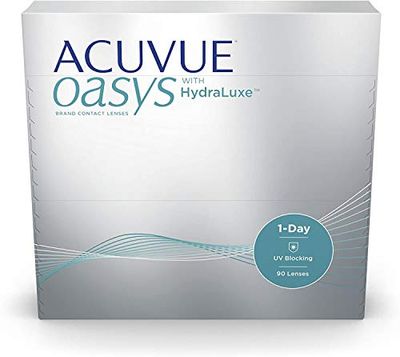 ACUVUE OASYS 1-Day con tecnologia HydraLuxe, Lenti a contatto giornaliere; Visione chiara e nitida e comfort elevato; Protezione UV;-5.75 diottrie; BC 8.5; DIA 14.30; 90 lenti