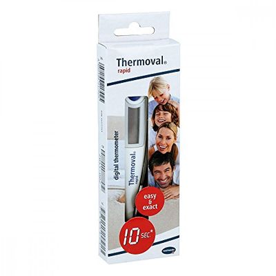 Thermoval rapid digitale koortsthermometer, snelle meting, waterdicht, ideaal voor metingen bij kinderen, baby's en volwassenen, 1 stuks