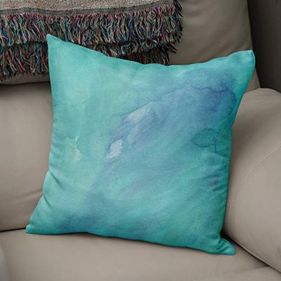 BonaMaison Decoratieve Kussensloop, Aquarel thema Kussenhoezen Bank, Zitkussen, Decoratieve Kussenhoesjes, Kussensloop; Sofa, Slaapkamer, Kantoor, Auto 50x50 Cm - Ontworpen en vervaardigd in Turkije