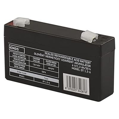 Emos acumulador sem manutenção de chumbo 6 V, 1,3 Ah, 1 peça, b9651