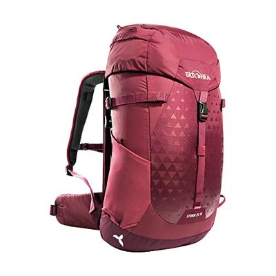 Tatonka Storm Wandelrugzak voor dames, 23 liter, met rugventilatie en regenbescherming, lichte, comfortabele damesrugzak om te wandelen, met RECCO-reflector, PFC-vrij, 23 liter, bordeauxrood