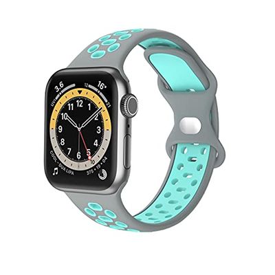 Compatibel met Apple Watch armband compatibel met iWatch compatibel met Apple Watch SE en Series 7, 6, 5, 4, 3, 2, 1, 38 mm/40 mm/41 mm (blauw), As Blauw, 38 mm/40 mm/41 mm