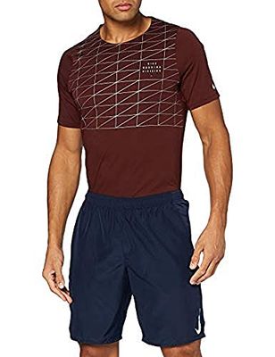 Nike M Nk Chllgr Short 9In BF, Pantaloncini Sportivi Uomo, Obsidian/Obsidian/(Reflective Silv), XL