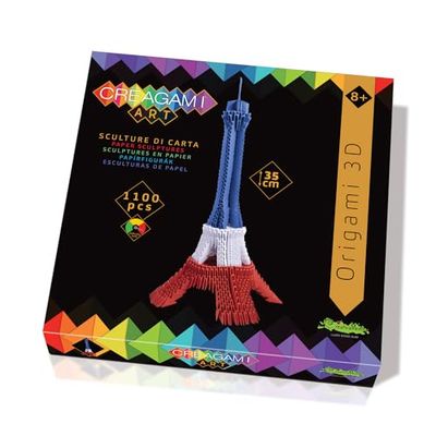 CreativaMente Creagami Art Tour Eiffel Tricolore Jeu en boîte, 743, Multicolore