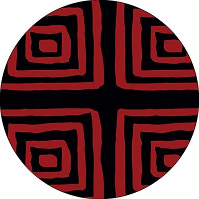 Bonateks, Ronde digitaal bedrukte muismat, antislip onderkant, voor kantoor en thuis, diameter: 22 cm