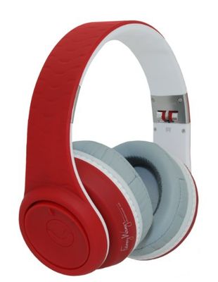 Fanny Wang 2000 Series - Cuffie DJ Over-Ear con telecomando, colore: Rosso/Bianco