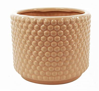 Blad keramik inomhus Cachepot plantor, 12,5 cm dammig rosa