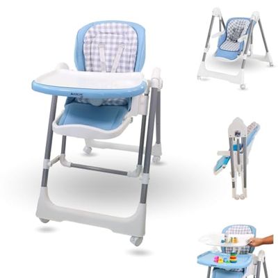 Mobiclinic® kids, Evolutionaire hoge stoel, 2 in 1, 6-36 maanden, 15 kg, Opvouwbaar, Verstelbaar hoogte rugleuning, Dubbel afneembaar dienblad, 360 graden draaibare wielen, 5-puntsgordel
