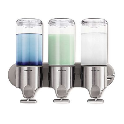 simplehuman BT1029 Trippelväggmonterade Pumpar, Rostfritt Stål, 444 ml