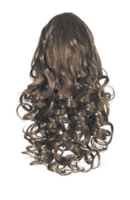 Love Hair Extensions Curly Drawstring Synthetic Hair Ponytail Colour 4 Chestnut Brown 12 -inch