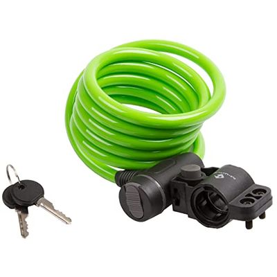 M-Wave, Cadeado de cabo em espiral S 10,18, adultos unissexo, verde, 10 x 1800 mm