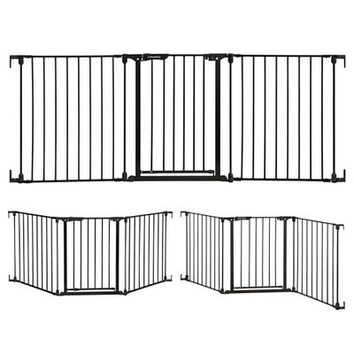 Dreambaby Discovery 3-Panel FLEX Configure Adapta Folding Child Safety Gate - Fits Opening from 74.5cm - 195cm wide and 74cm Tall - with Smart Stay Open Feature & One Way Stopper- Black