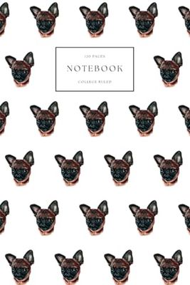 Notebook College Ruled: Brussels Griffon Watercolour Notepad, Lined Dog Journal, 60 Sheets (120 Pages), 6" x 9"