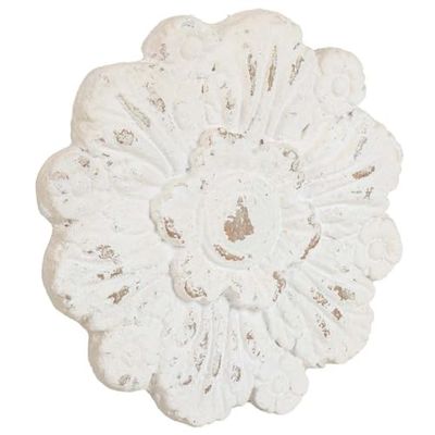 Panel Decorativo De Madera Tallada Blanco
