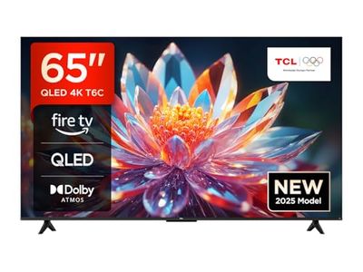 TCL 65T6C 65" QLED TV 4K HDR, FireTV (SmartTV con Dolby Vision e Atmos, HDR10+, Premi e Chiedi ad Alexa)