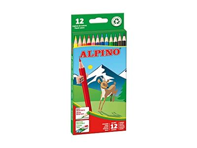 Alpino Kleurpotloden, meerkleurig, 12 stuks