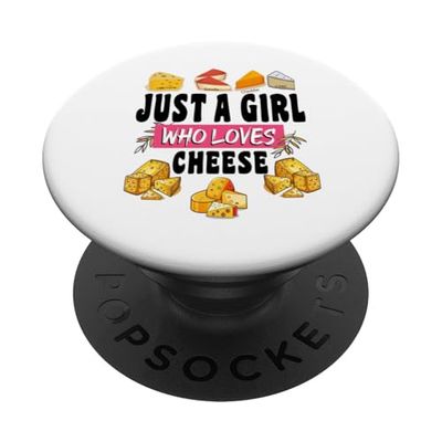 Solo una chica que ama el gráfico de queso de queso PopSockets PopGrip Adhesivo
